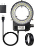 Light Microscope LED Ring Illuminator, Adjustable USB 64 LEDs Ring Light for Industry Monocular Binocular Trinocular Lab Stereo Microscope & Camer...