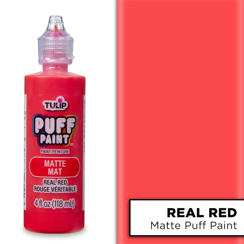 TULIP Puff Paint Matte Real Red 4 Fl Oz (Pack of 1)...