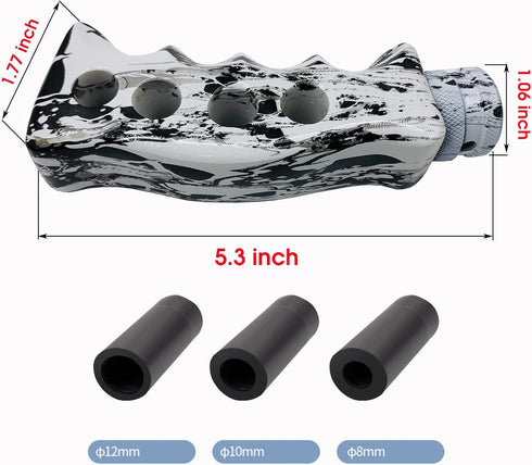 Universal Car Gear Shifter Knob Lever Stick White Handle Grip Shift Knob for Most Manual Automatic Vehicles...