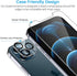 LK [3+3 Pack 3pack Screen Protector Compatible for iPhone 12 Pro Max 6.7-inch + 3pack Camera Lens Protector, Tempered Glass, Easy Frame Installati...