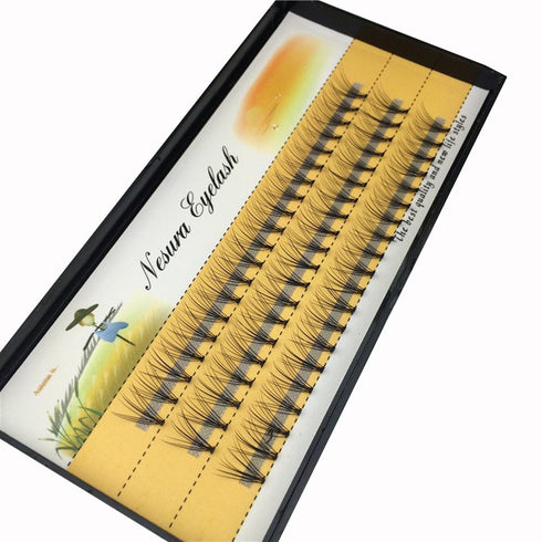 BODERMINCER 10D 60pcs Black Handmade False Eyelashes Natural Long Individual Eyelashes Extension Fake Lashes Makeup Beauty Cosmetic (13mm)...