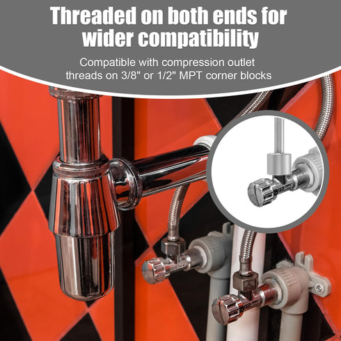 Angle Stop Wrench, Alloy Steel Plumbing Pipe Tools Angle Stop Removal Tool for plumbers Can Remove and Install 3/8" 1/2" MPT Compression Outlet Th...