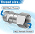 Boltigen 2Pcs M22-14mm Pressure Washer Swivel Fitting, Anti Twist M22 Male to Female Connector Joint, 360 Degree Kink Free Swivel Fitting for Pres...