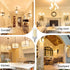 LED Light Bulb 16W E12 Base 150W Equivalent 1900 Lumen Warm White 3000K Non-dimmable Ceiling Fan Corn Lighting for Home Garage Indoor Pack of 2...