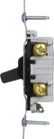 EATON Wiring CS120BK 20-Amp 120/277-volt Commercial Grade Single Pole Compact Toggle Switch with Side Wiring, Black...