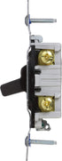 EATON Wiring CS120BK 20-Amp 120/277-volt Commercial Grade Single Pole Compact Toggle Switch with Side Wiring, Black...