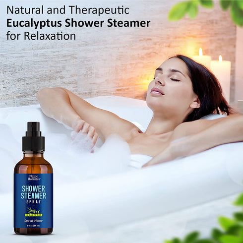 Eucalyptus Shower Spray 2 fl oz – Aromatherapy Shower Mist with Essential Oils – Eucalyptus Steam Spray for Sauna, Spa, Bathroom & Room – Nexon Bo...