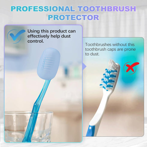 6 Packs Toothbrush Covers, Silicone Toothbrush Covers Caps for Electric Toothbrush Replacement Heads & Manual Toothbrush...