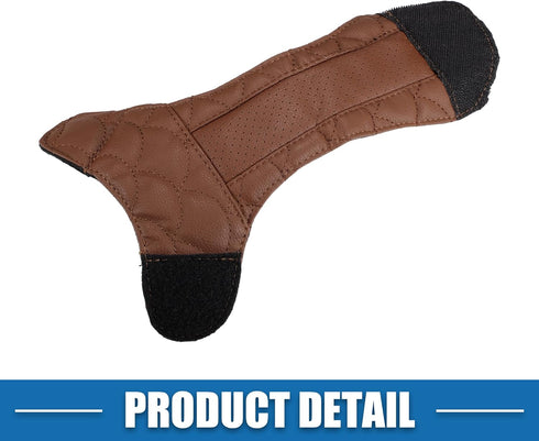 Car Shift Knob Cover Universal Vehicle Interior Shift Gear Cover Trim Accessories Decorative Faux Leather Brown...