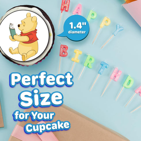 30 x Edible Cupcake Toppers – Honey Bear Inspired Collection of Edible Cake Decorations | Uncut Edible on Wafer Sheet...