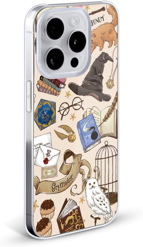 Head Case Designs Officially Licensed Harry Potter Hogwarts Pattern Deathly Hallows XXXVII Hard Back Case Compatible with Apple iPhone 12 / iPhone...