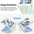 CASEOWL for Samsung Galaxy Z Flip 6 Case with Hinge Protection, 360°Ring Kickstand, Support Wireless Charging Protective Phone Case Clear Cover fo...