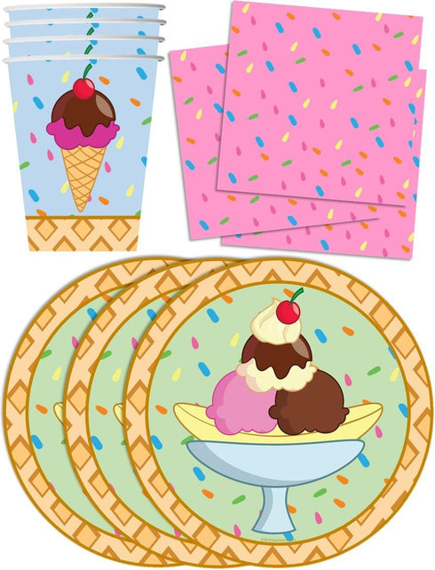 Ice Cream Shop Birthday Party Supplies - Ice Cream Party Decorations - Ice Cream Sprinkles Party Supplies - Sprinkles Party Supplies | Tableware S...