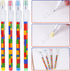 Kolewo4ever 48pcs HB Building Block Pencils Translucent Pencil Multicolor Non- Sharpening Pencils Pop Up Plastic Pencils for Exams, School, Office...