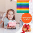 Double Side 1 100 200 pop it, Chart Pop it, 200 Pop with Numbers, Square Popper for Elementary, Fidget Sensory Toy, Montessori Educational Gift fo...