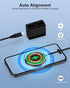 2Pack AILKIN QI Magsafe Wireless Phone Charger for Samsung Galaxy S24 S23 S22 S21 S20 Ultra Plus, Magnetic Fast Wireless Charging Pad for Google P...