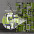 Shower Curtain Modern Lime Green Black Gray White 72"x72" Home Decor Waterproof Bath Bathroom Curtain Set with Hooks...