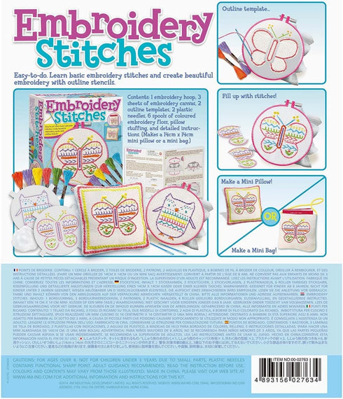 4M Embroidery Stitches Kit, 14 X 14centimeters, Multicolor......