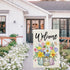 CROWNED BEAUTY Spring Garden Flag Floral Mason Jar 12x18 Inch Double Sided for Outside Small Burlap Seasonal Welcome Yard Flag...