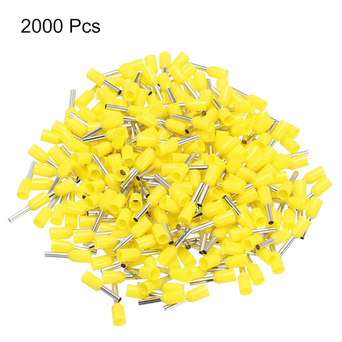 uxcell 2000 Pcs Insulated Ferrule Wire Connector Electrical Crimp Terminal 16 AWG for Electrical Projects Yellow...