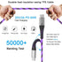 USB C to USB C Fast Charging Cable 6ft 60W 3A USB Type C Charger Led Light up Charger Compatible with Samsung Galaxy S23/S22/S21/S20 /S10/S9/S8/No...