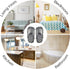 2 Pairs Microfiber Cleaning Mop Slippers for Floor Cleaning House Mop Shoes Men and Women Washable Unisex Dusting Slippers Dirt Cleaning Tool Supp...
