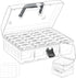 Small Bead Organizers with Handle, 24 Pcs Plastic Storage Cases, Mini Clear Craft Containers with Hinged Lid and Label Small Parts Storage Boxes f...