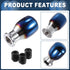 Shift Knob, 8cm Universal for Automatic and Manual Vehicle Gear Shifter Knob with 3 Adapter Titanium Alloy Burnt Blue, 1 Set...
