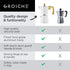 GROSCHE Milano Moka Stovetop Espresso Coffee Maker (3 Cup / 150 ml, White)...