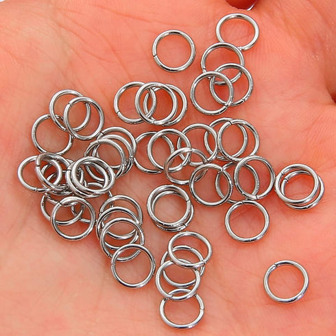600pcs 304 Stainless-Steel Jump Rings for Jewelry Making Supplies - Silver Open Rings 21Gauge 6mm Boxed Jewelry Findings for DIY Bracelet Earrings...