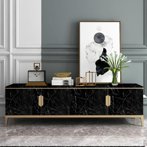 Decoroom Black Marble Contact Paper, Marble Peel and Stick Wallpaper for Counter Top Covers, Self Adhesive Marble Wallpaper for Kitchen Cabinet Vi...