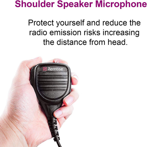Speaker Mic for Motorola Radio, 2 Pin Shoulder Microphone Compatible with Motorola Radios BPR40 CP200/200D/200XLS CP185 CLS1410 CLS1110 DTR410 PR4...