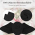 PLOYMONO Black Heavy Duty Polyester Napkins - 17 x 17 Inch Solid Washable Cloth Dinner Napkins - Set of 8 Napkins with Hemmed Edges - Great for We...