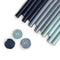 Whaline 12Pcs Dusty Blue Wax Seal Sticks Gradient Blue Color Glue Gun Sealing Wax Sticks Envelop Sealing Wax for Wedding Invitations Cards Envelop...