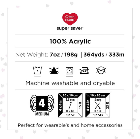 Red Heart Super Saver Aruba Sea Yarn - 3 Pack of 198g/7oz - Acrylic - 4 Medium (Worsted) - 364 Yards - Knitting/Crochet...