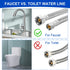 Universal Flexible Faucet Hose Connector, 20-Inch x 3/8" Comp x 1/2" FIP, Premium Braided Stainless Steel Faucet Water Supply Line for Kitchen Bat...