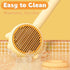 Paw Cat Brush with Release Button, Self Cleaning Cat Brush for Shedding, Cat Hair Brush for Grooming Long and Short Haired Cats Dogs (Yellow)...