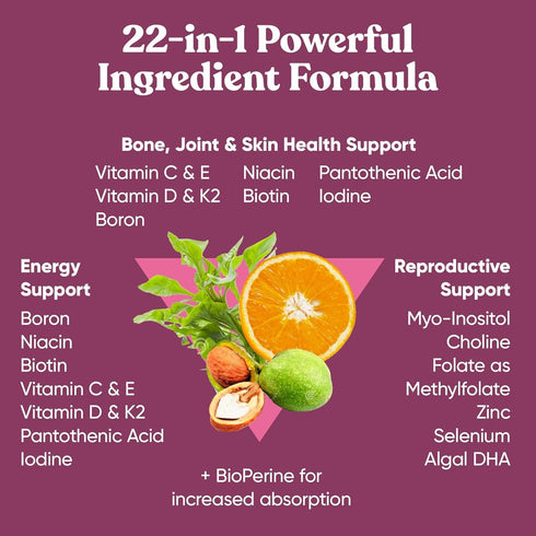 Next Gen Multivitamin for Women – 22 Optimized Vitamins for Immunity, Beauty, Brain, Energy, Bones and Heart – Vitamin C, D, E, K, Iron, B6 and DH...