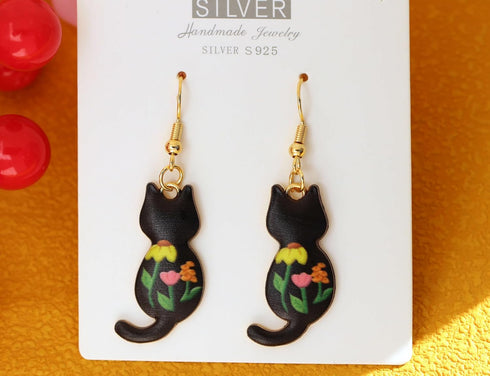 Anjulery 32 Pieces Enamel Cat Charms for Jewelry Making and Crafting - Cute Kitty Charm for Bracelets Earrings Necklaces Pendants Keychains Crafts...