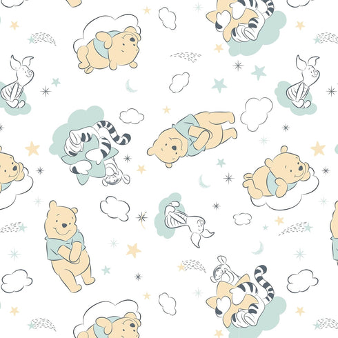 Lambs & Ivy Disney Baby Winnie The Pooh Hugs White Fitted Crib Sheet...
