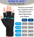 2 Pairs Copper Arthritis Gloves - Compression Gloves for Arthritis Pain Relief Rheumatoid Osteoarthritis Carpal Tunnel, Fingerless Copper Gloves f...