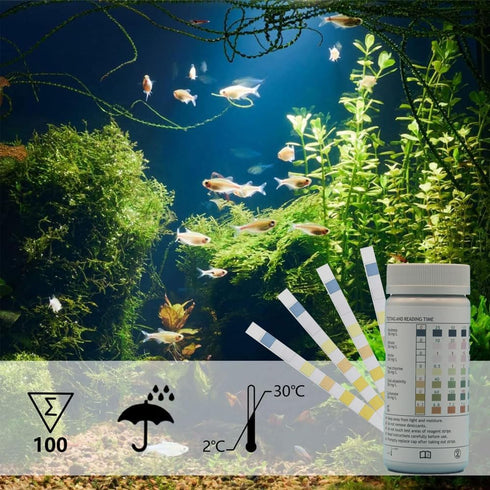 7 in 1 Aquarium Test Kit, 100 Strips Aquarium Water Test Kit, Test Strips for Freshwater/Saltwater Aquarium, Fast & Accurate Water Testing Strips ...