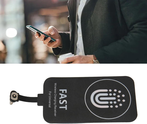 Charging Receiver, Universal Type C Receiver, Self Adhesive Sticker, Charging Adapter for All Type C Cellphones...