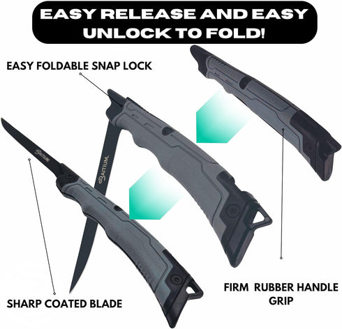 Folding Fillet Knife, Fillet Knife, Foldable Fillet Knife for Fish, Boning Knife, Collapsible Fishing Knife, Boning Knife for Meat Cutting, Filet ...