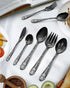 EUIRIO 5PCS Serving Utensils,Serving Set Includes Large Serving Spoon Slotted Serving Spoon Serving Fork Sugar Spoon&Butter Knife,Stainless Steel ...