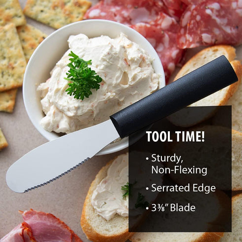 RADA Cutlery Party Spreader Knife, Made in USA, Black Handle...