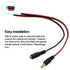 MILAPEAK (Real 18AWG 43x2pcs Copper Strands 20 Pairs DC Power Pigtail Cable, 12V 5A Male & Female Barrel Connectors for CCTV Security Camera and L...