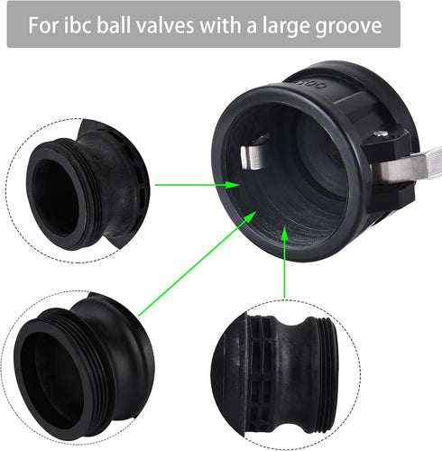 330 275 Gallon IBC Tote Tank Adapter Fittings 2" Cam Lock x Garden Hose Food Garden for Water Tank...