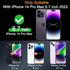 Milomdoi 3 Pack Screen Protector for Apple iPhone 14 Pro Max with 3 Pack Tempered Glass Camera Lens Protector, Ultra 9H Accessories, Case Friendly...