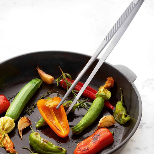 triangle Barbecue Tweezers - 13.8 in. (35 cm) - Stainless Steel Culinary Tweezers for Precise Grilling, Plating & Serving - Dishwasher Safe...